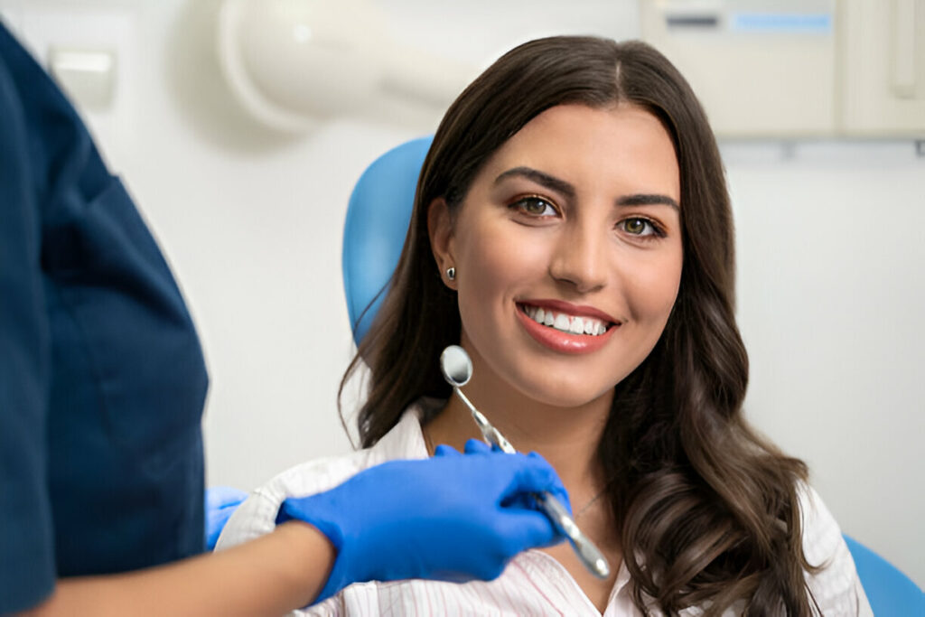 Hollywood Smile treatment being performed at a modern dental clinic in Bodrum Turkey