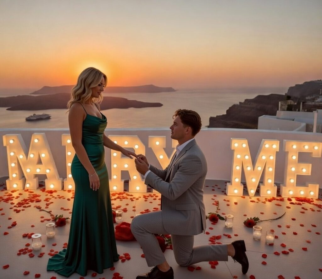 Romantic Proposal in the Greek Islands