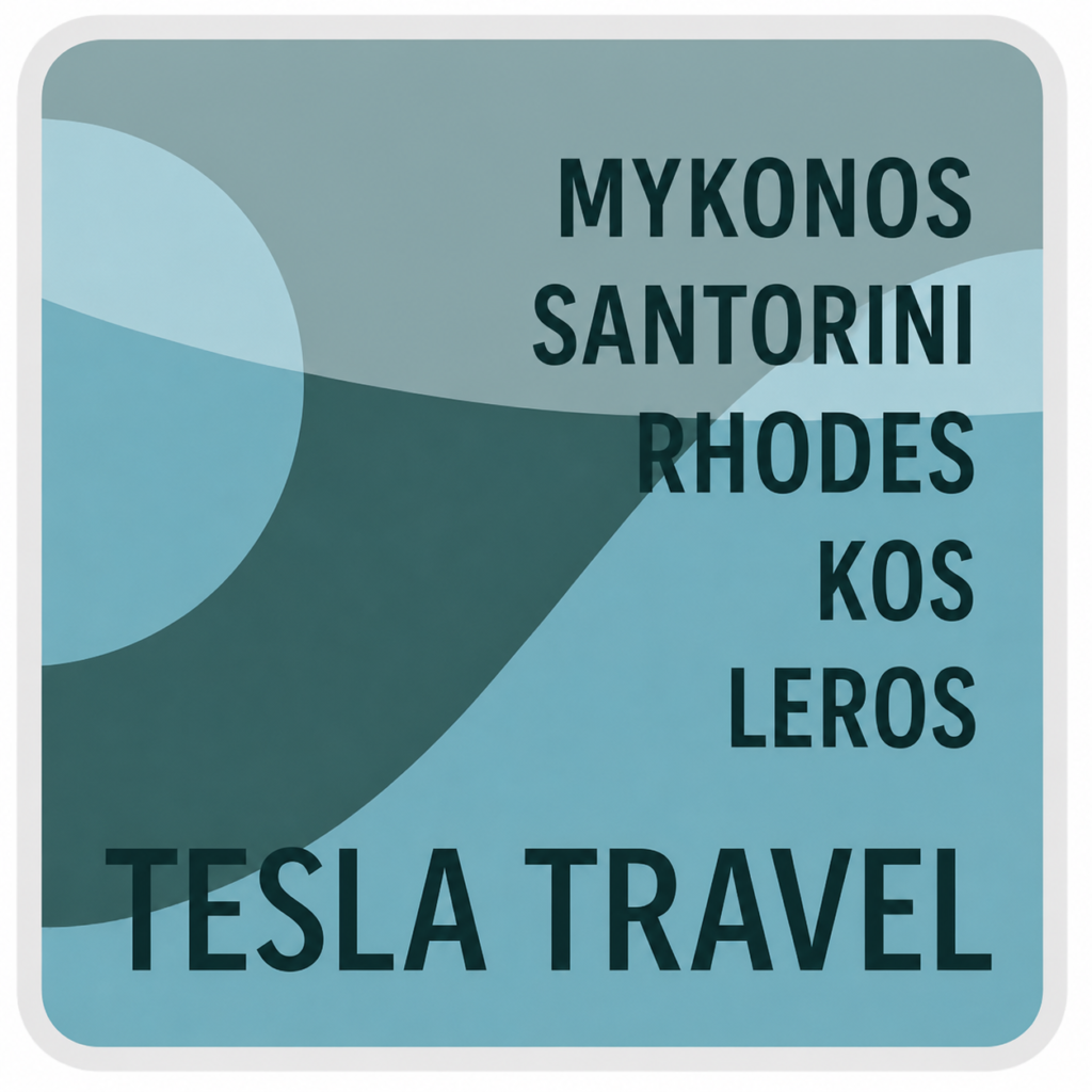 Tesla Travel Greek Islands luxury private transfers between Bodrum and the Greek Islands by speedboat, helicopter, private jet and yacht, including Mykonos, Santorini, Rhodes, Kos and Leros.